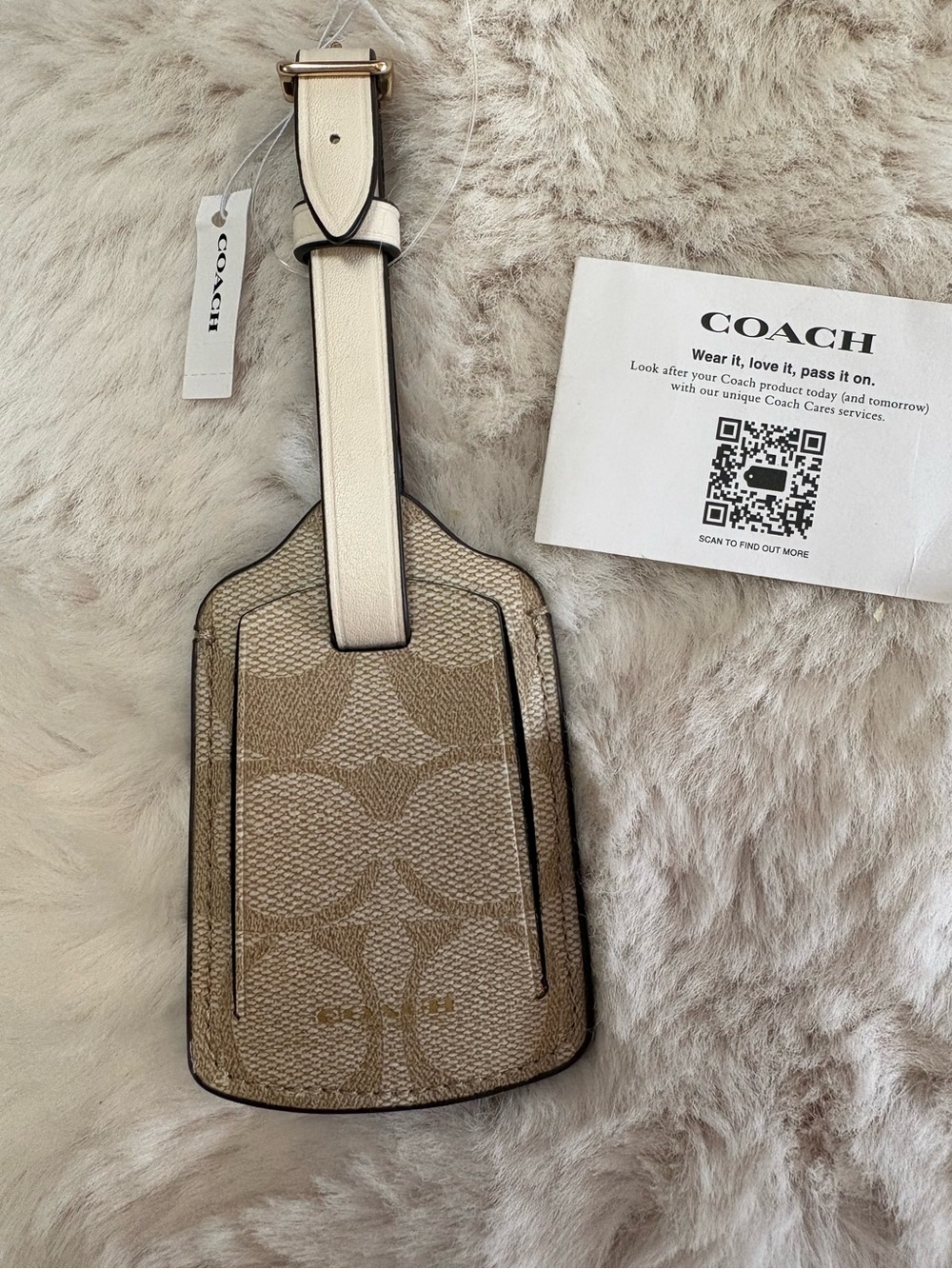 Coach Signature C Luggage Tag NWT